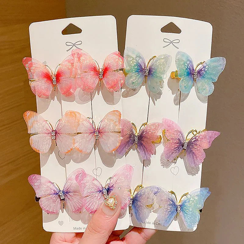 1pc Random Colorful Butterfly Hairpins Girl Hair Clips