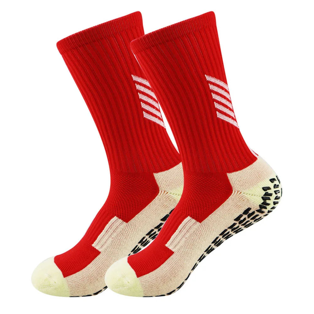 New football socks Cotton square silicone suction grip