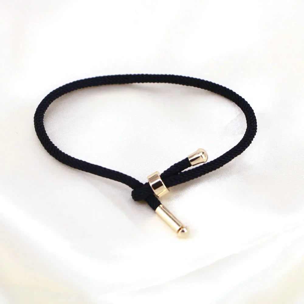 50PCS, Colorful Thread Rope Couple Bracelet Gold Copper