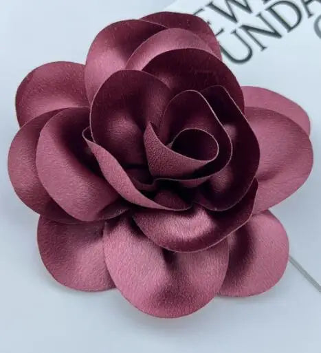 French 14cm Large Flower Brooch Fabric Handmade Accessories