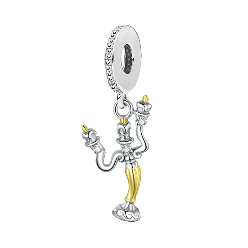 Fit Pandora Beauty and The Beast Charms Bracelet