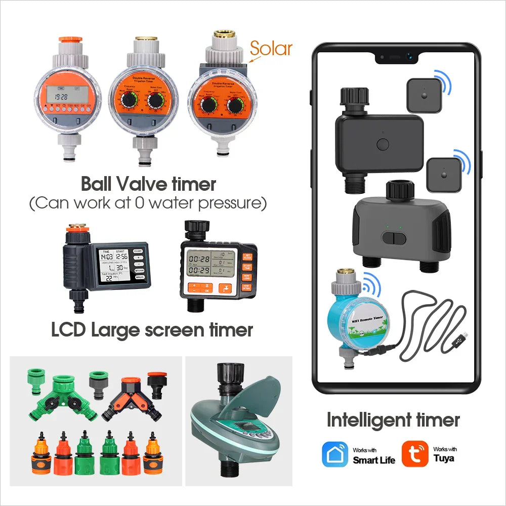 50-5M Garden Smart Drip Irrigation System with Timer