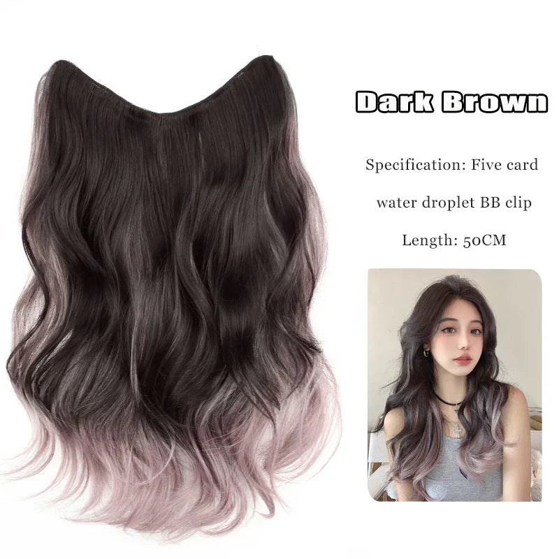 FORLISEE Synthetic Long Curly Hair Gradient Paris Painted