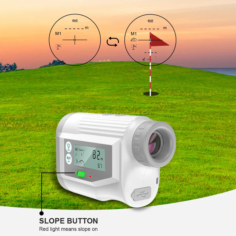 Promotional Laser Golf Rangefinder USB Rechargeable with Slope