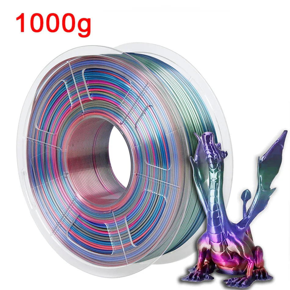 Silk Colorful 3D Printer Filament PLA Rainbow 3D