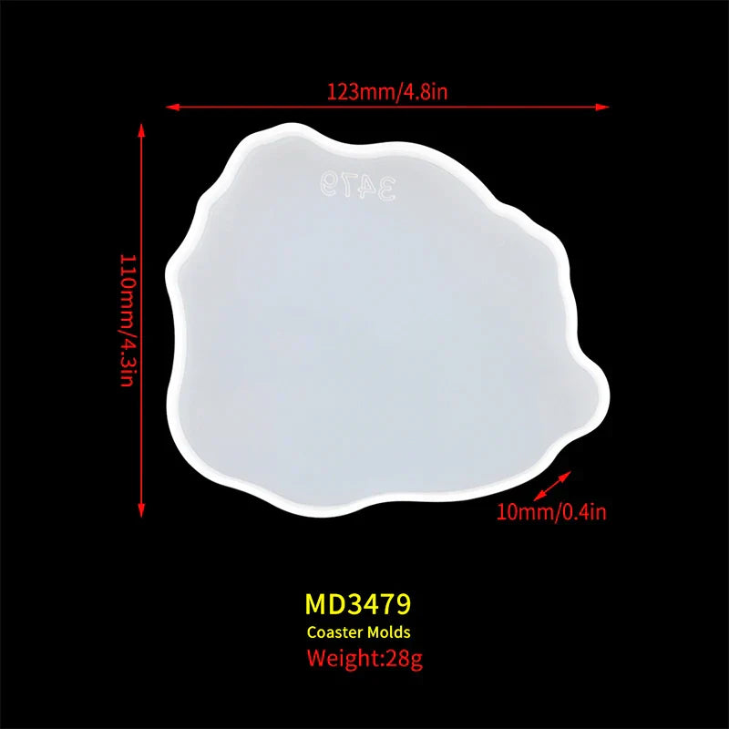DM403 Irregular Marble Tea Cup Tray Doorplate Silicone