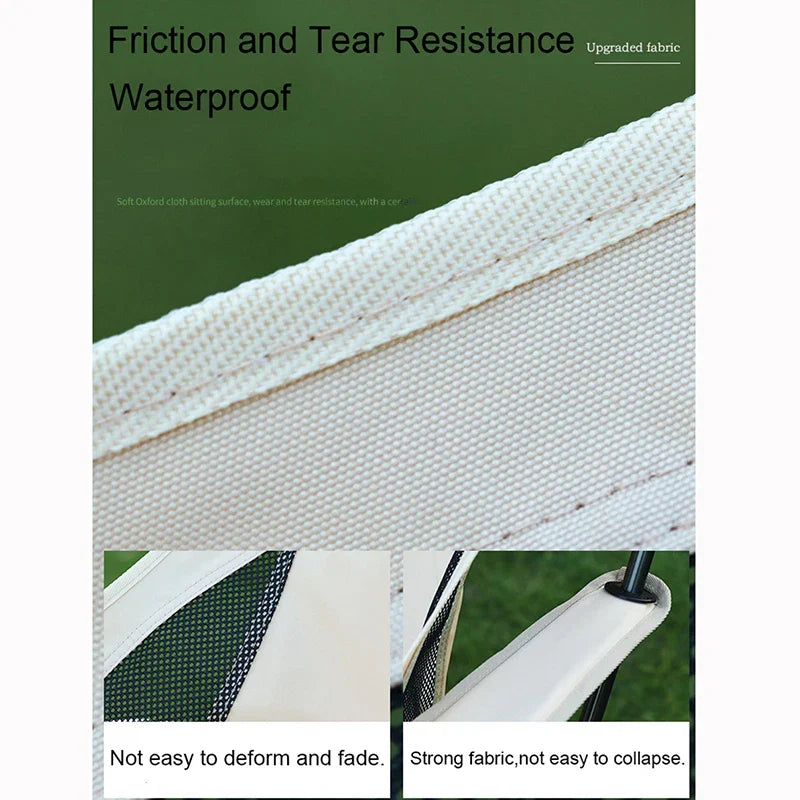 HooRu Portable Camping Moon Chair Lightweight Aluminum Folding