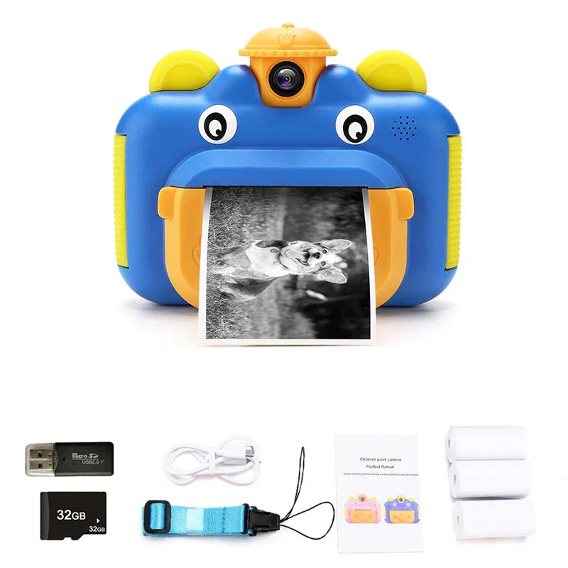 Children's Instant Print Camera With Thermal Printer Kids