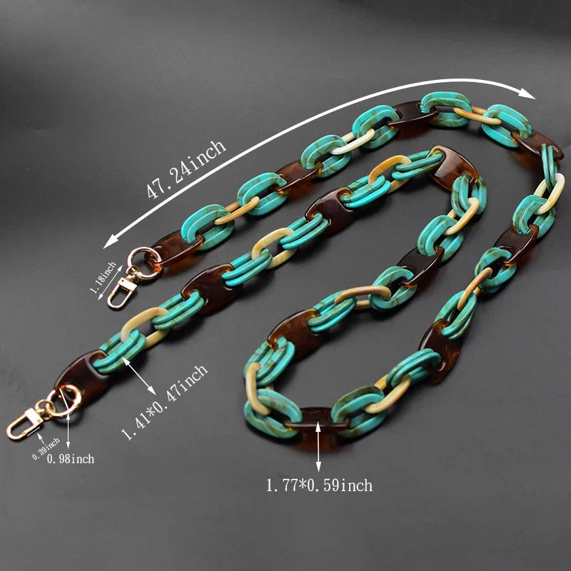 Multifunctional cross body women acrylic handbag strap bag