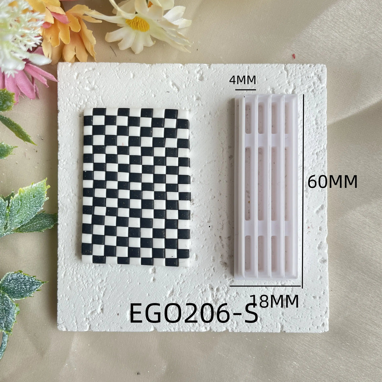 Checkerboard Polymer Clay Molds Clay Strip Cutter DIY