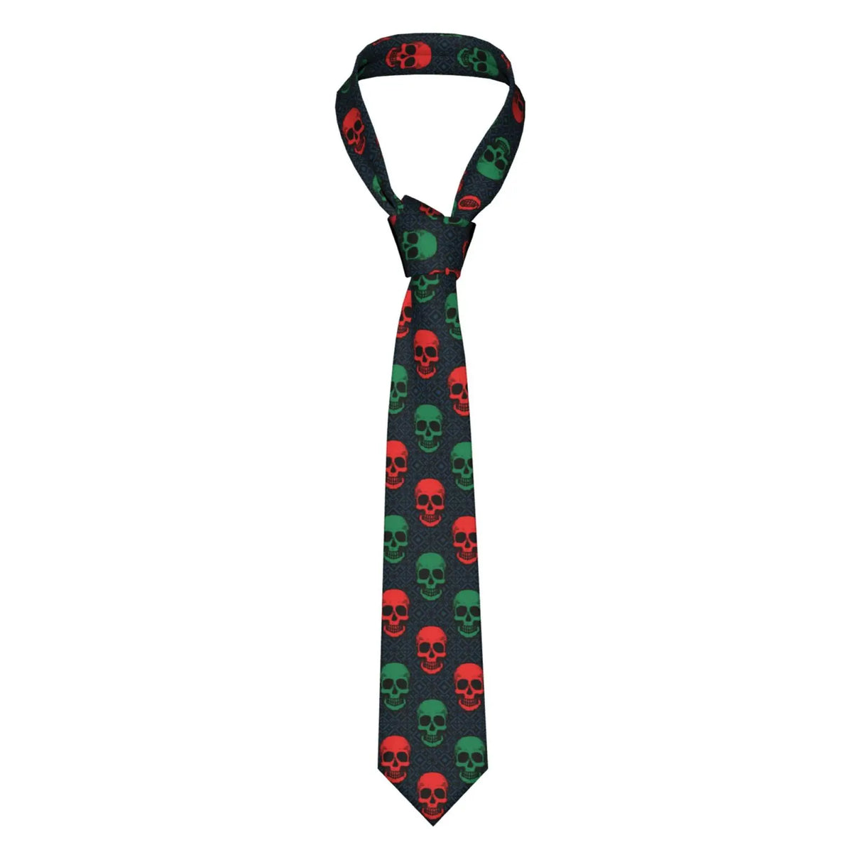 Mens Tie Classic Skinny Haloween Scary Skull Neckties