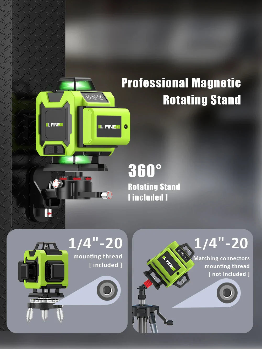 LFINE 16 Lines 360 Self-Leveling Laser level Horizontal