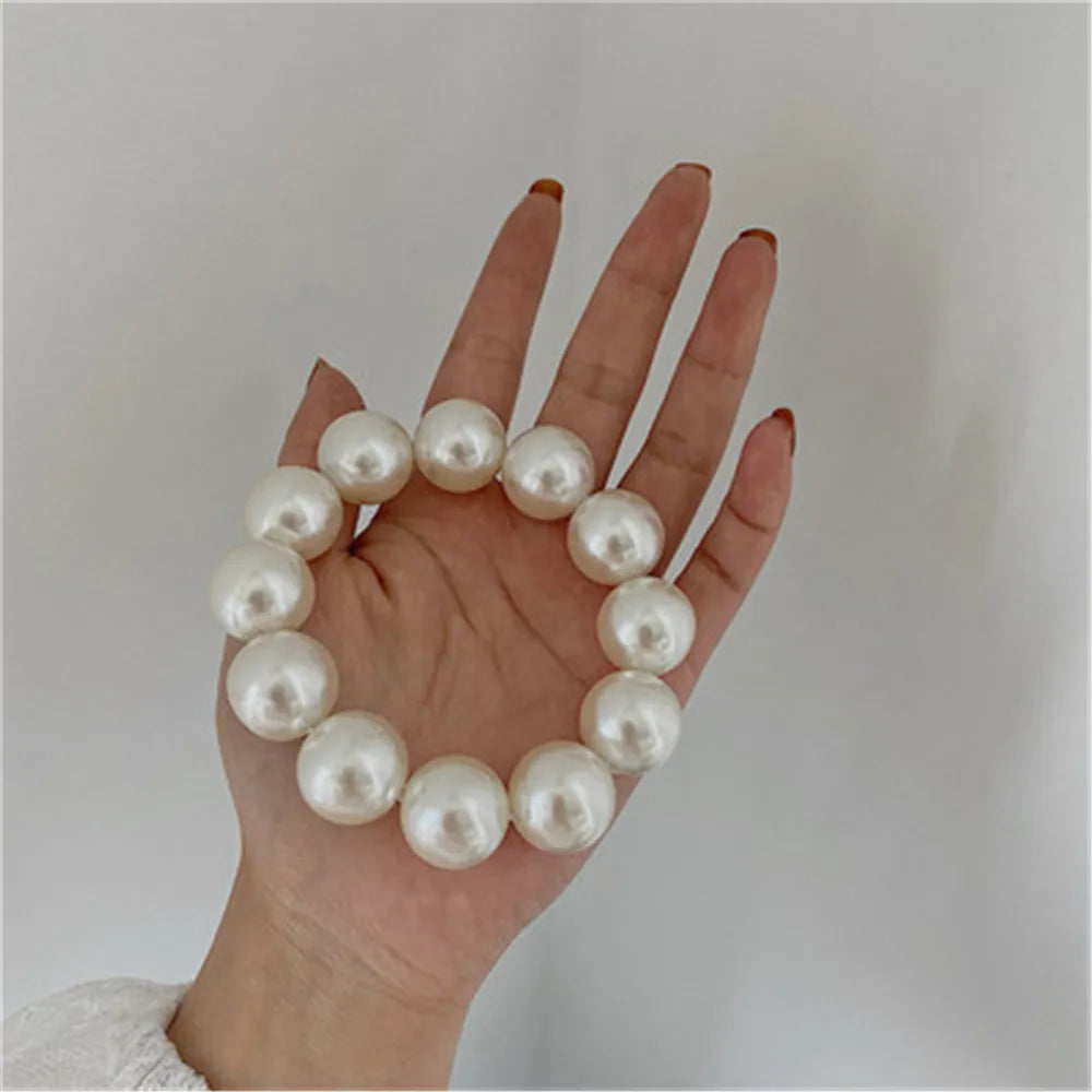 1Pc Korean Style Imitation Pearl Hair Rope High