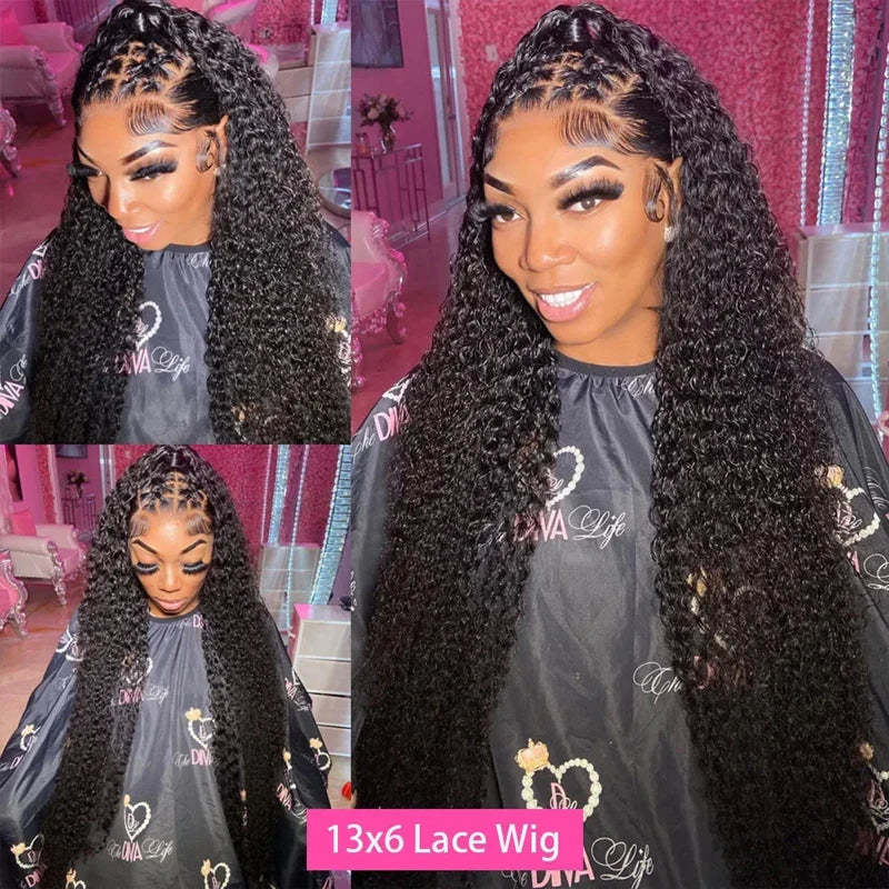 Curly 13x4 Lace Frontal Human Hair Wig For