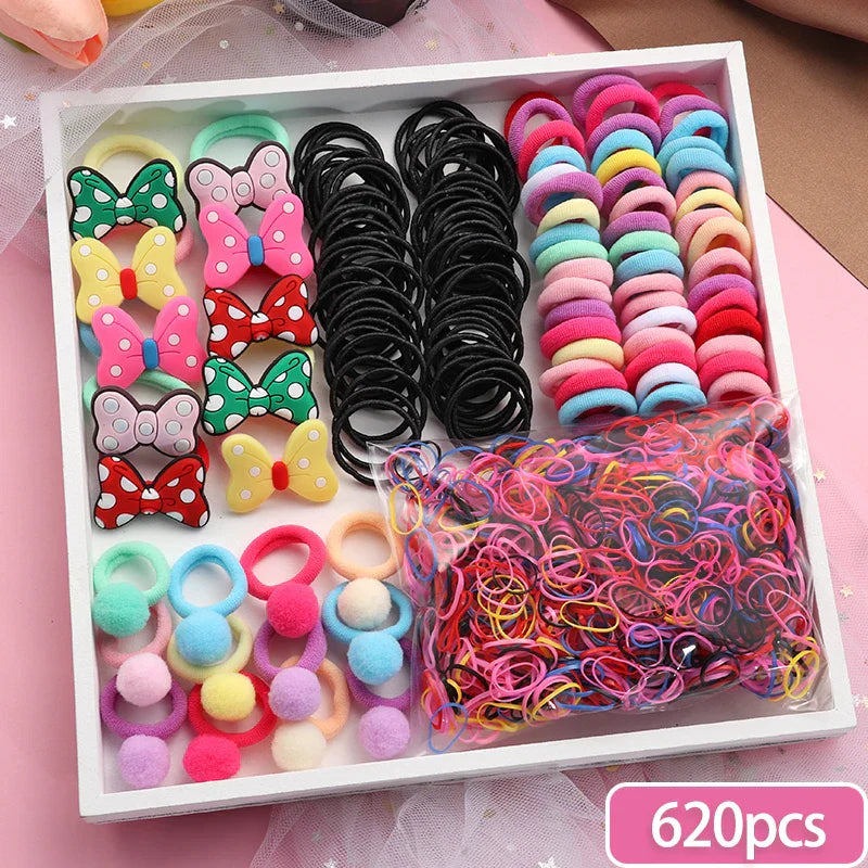 New Hair Bands Set Girls Elastic Rubber Band