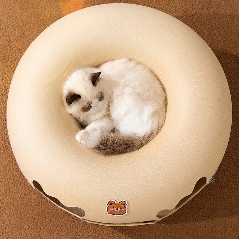 Donut Cat Bed Hiding House Indoor Tunnel Toys
