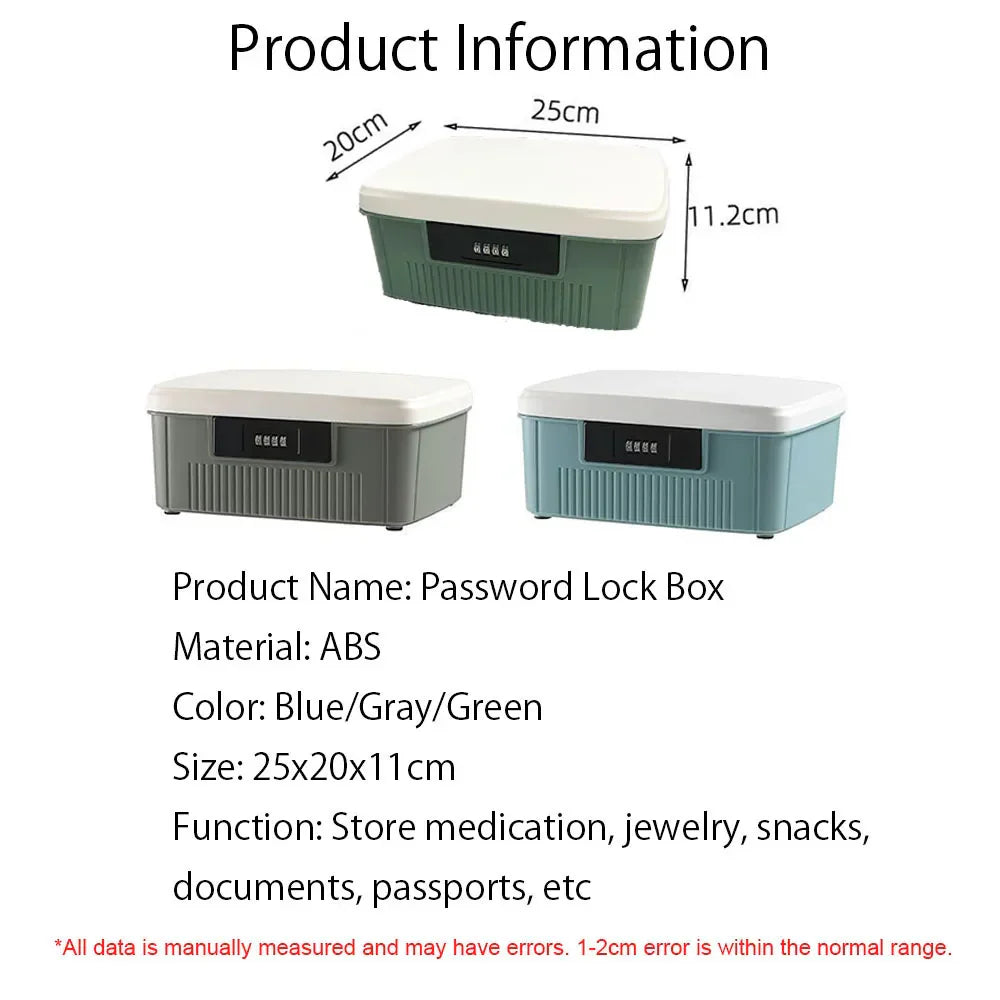 Four Digit Password Lock Safe Box Cash Jewelry