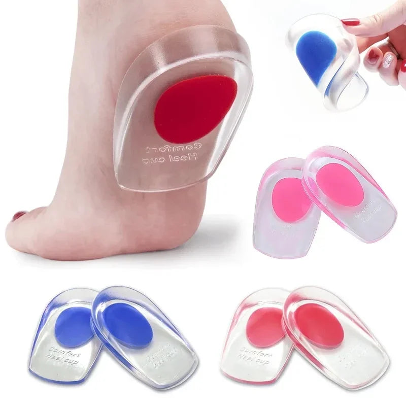 1 Pair Soft Silicone Gel Insoles for Heel