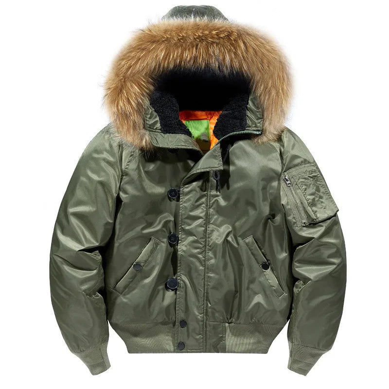 Men's Winter Military Tactical Parkas Thick Fur Collar