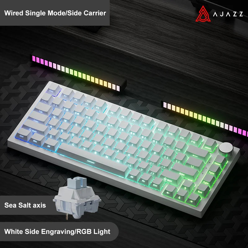 Ajazz Ak820 RGB Tri-Mode Gaming Mechanical Keyboard 82