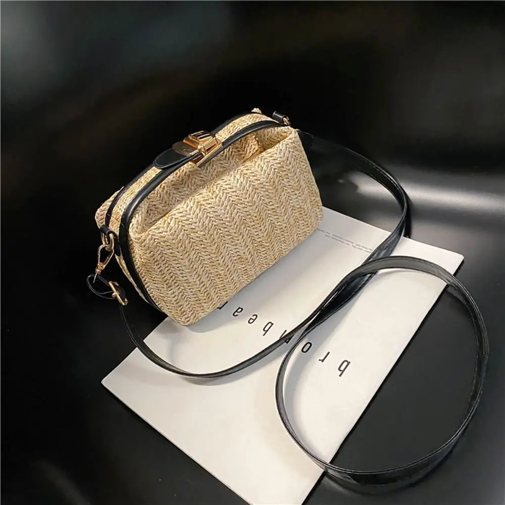 With Hardware Lock Crossbody Bag Trendy Large Capacity