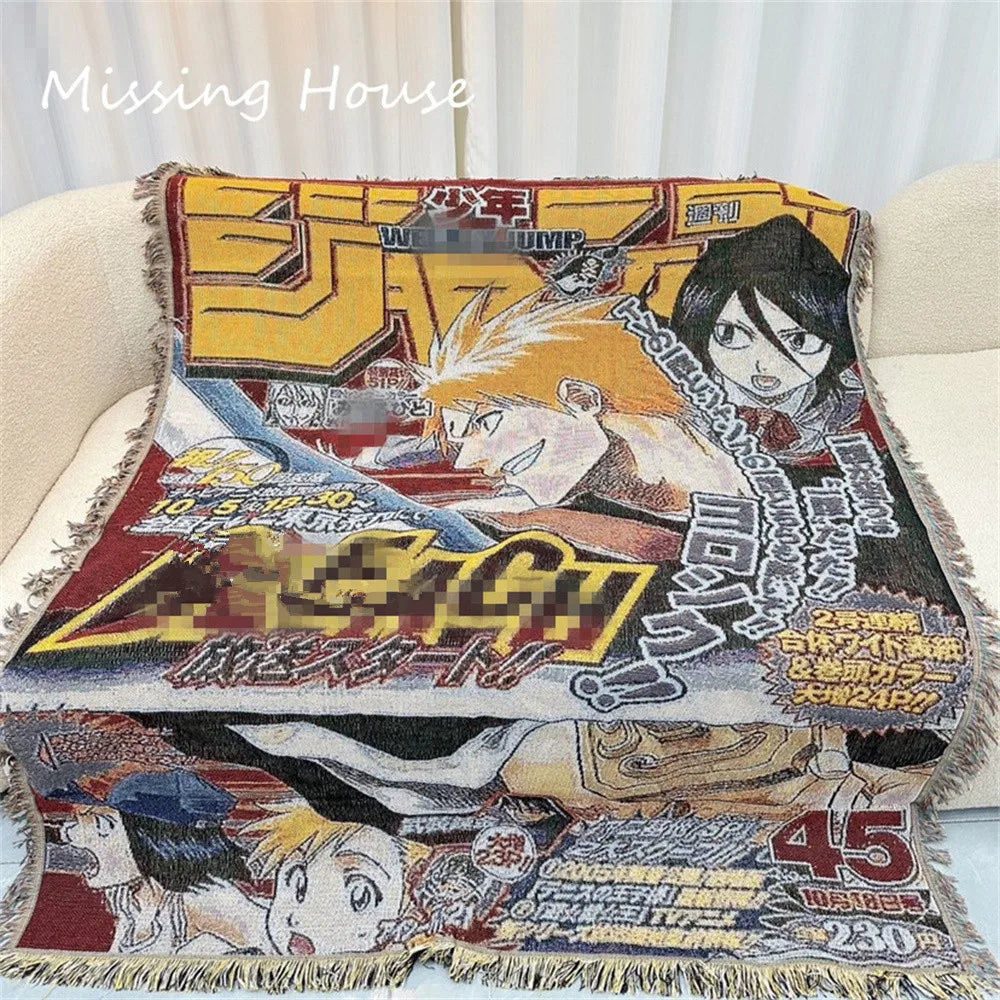Anime Throw Towel Blanket Tapestry Bedspread Outdoor Camp