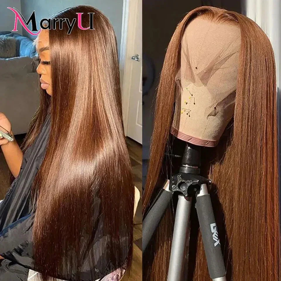 MARRYU Chocolate Brown HD Lace Frontal Wig Malaysia
