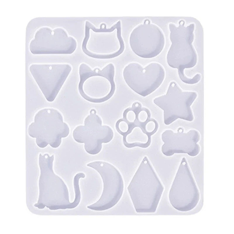 DIY Geometric Animal Shaped Earrings Silicone Mold with