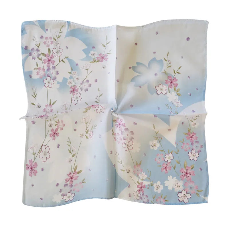 3Pcs 45x45cm Square Cotton Cherry Blossom Flower Printed