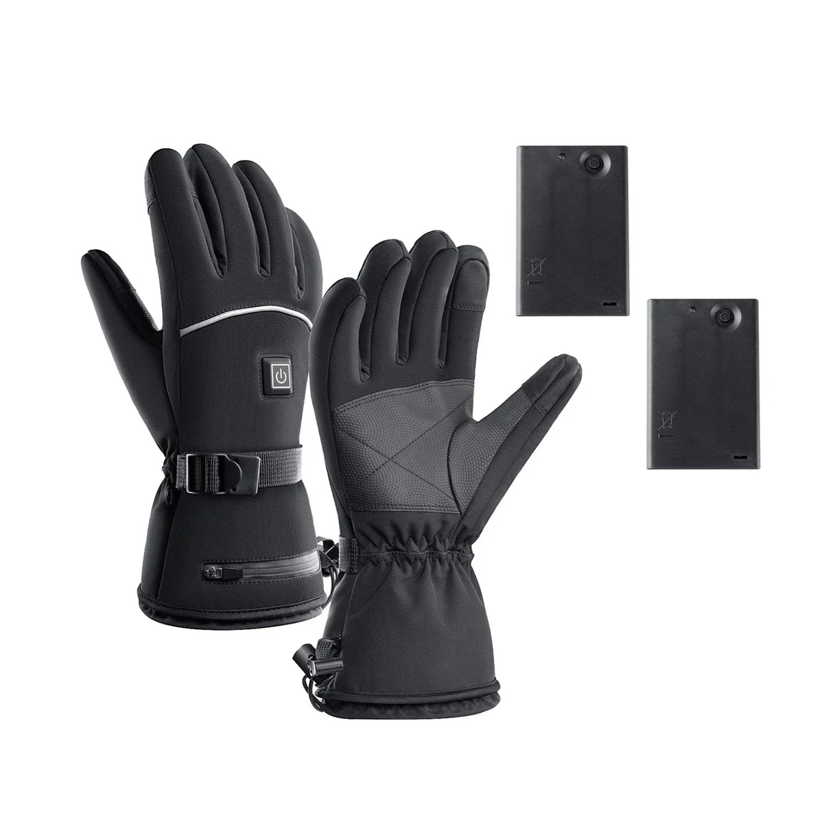 2x Electric Heated Touchscreen Winter Motorcycle Gloves