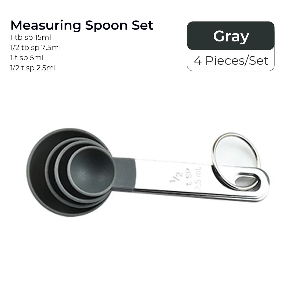 4pcs Baking Tools Kitchen Measuring Spoon Set Stainless