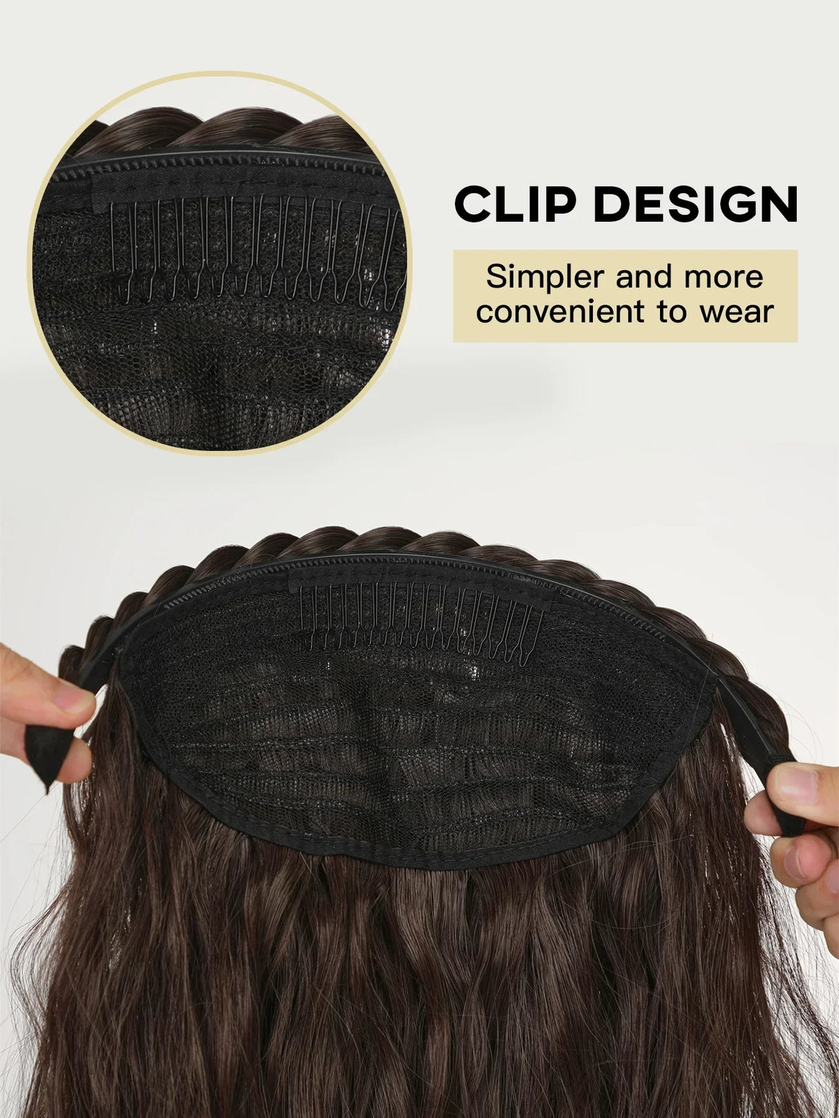 22 Inches Headband Wig Long Wavy Braid Hair