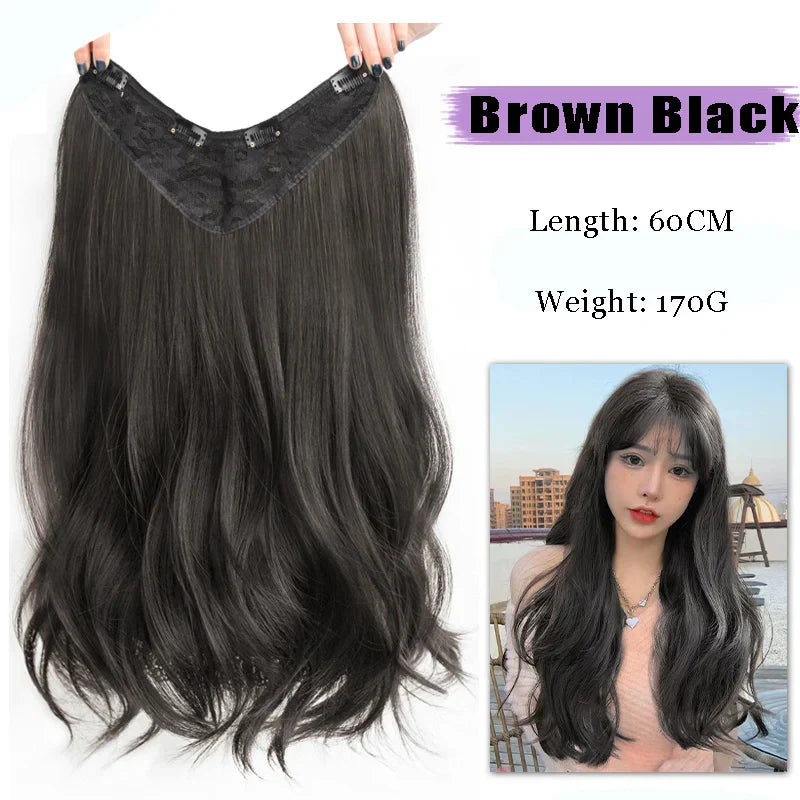 AS-Part Synthetic Clip In Hair Extension Long Thick