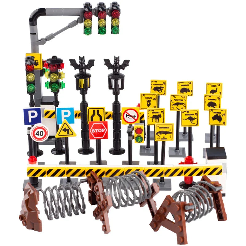 City Street Train Railway Building Blocks Soft Cruved