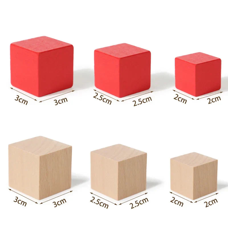 50/100pcs Colorful Cubes Wooden Building Blocks Stacking Up