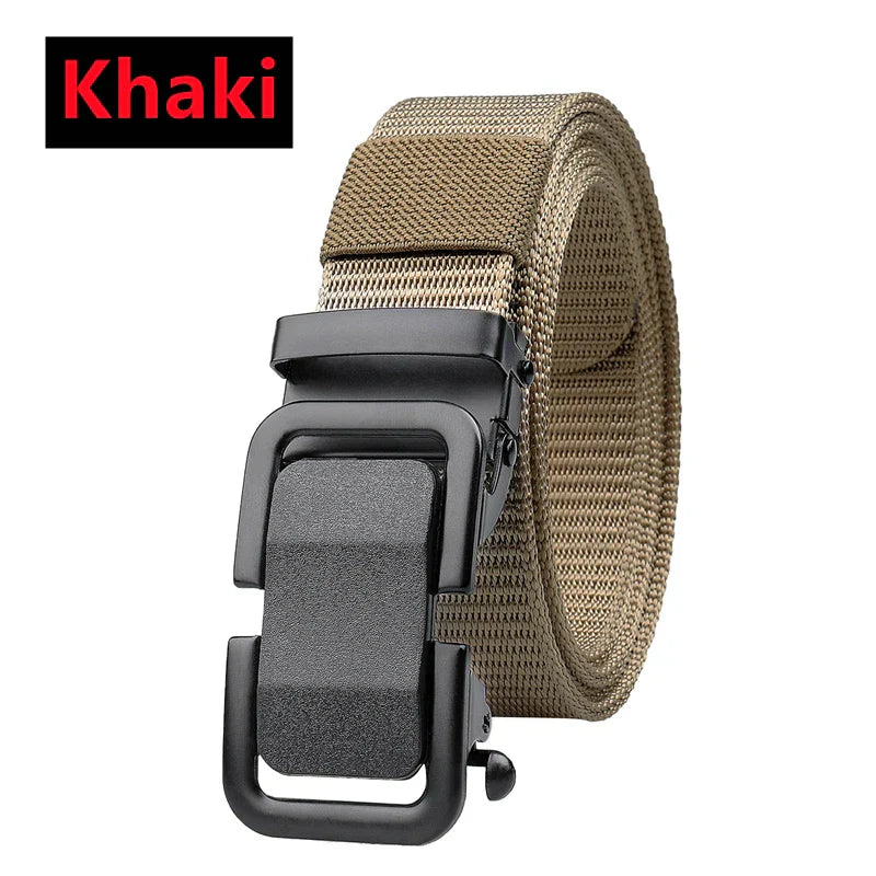 New Nylon Automatic Buckle Men Belt Outdoor Tooling