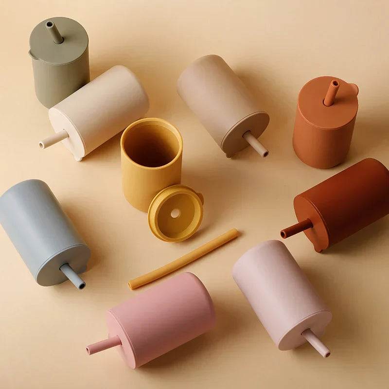 TYRY.HU Baby Feeding Straw Cup Baby Cartoon Learning