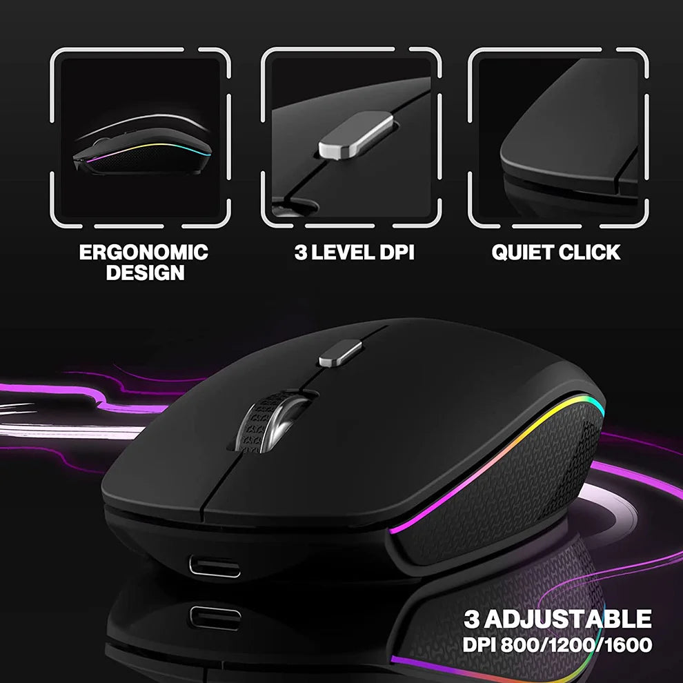 Mofi Wireless Backlit Keyboard and Mouse Combo Bluetooth