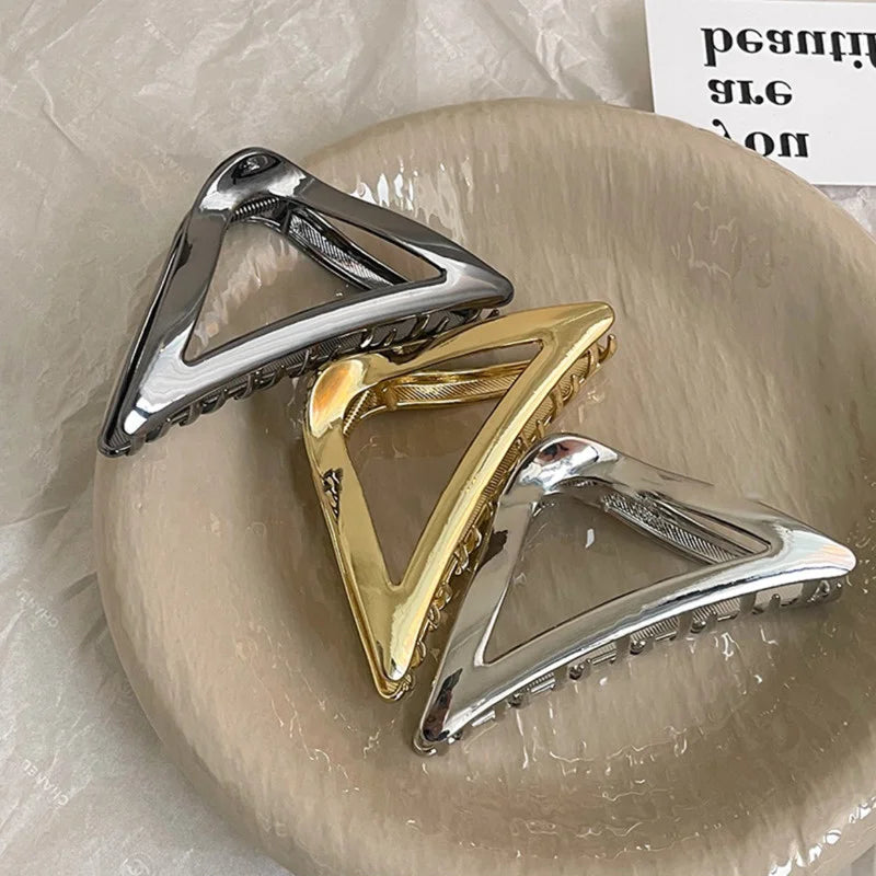 Metal Geometric Triangle Hair Claws Girls Popular Hair