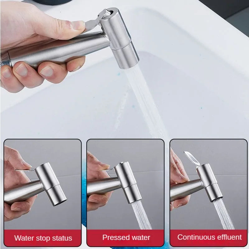 Handheld Bidet Sprayer Set 304 Stainless Steel Spray