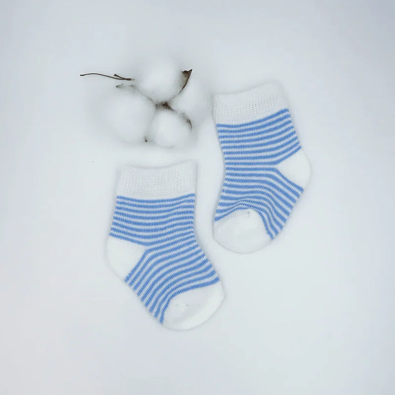 1 Pairs Sets 06M Baby Blue Striped Socks
