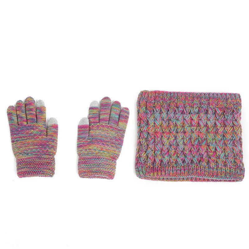 Imitation Cashmere Winter Baby Hat Gloves Scarf Set