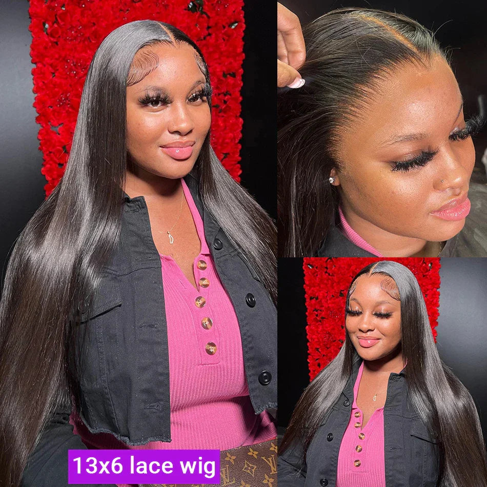 30 40 Inch Straight Lace Front Wigs Glueless