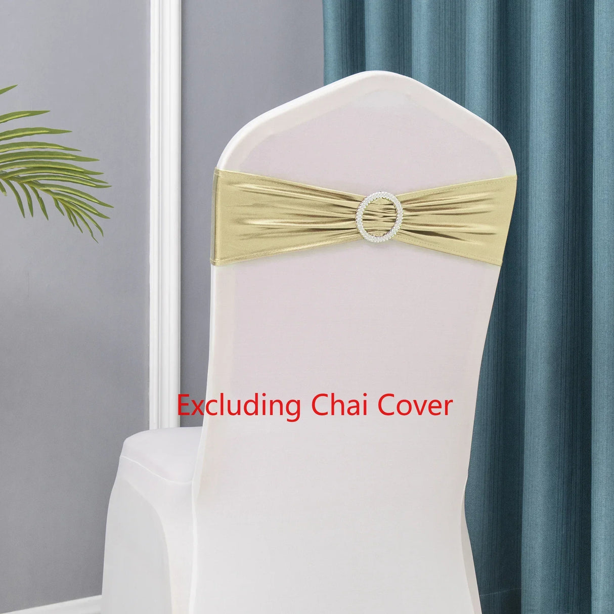 50pcs/Lot Metallic Gold silver Chair Sashes Wedding Chair