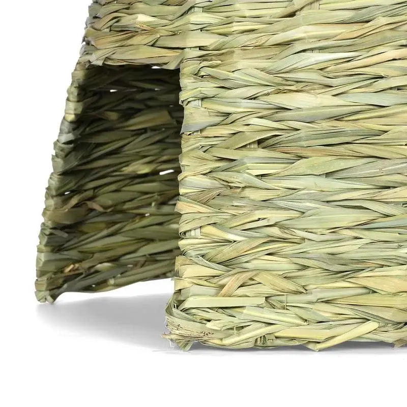 Foldable Straw Woven Rabbit Cages Pets Hamster Guinea