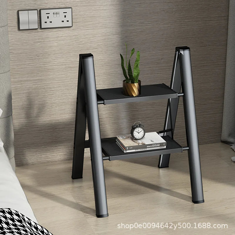 Multi functional folding ladder aluminum alloy high stool