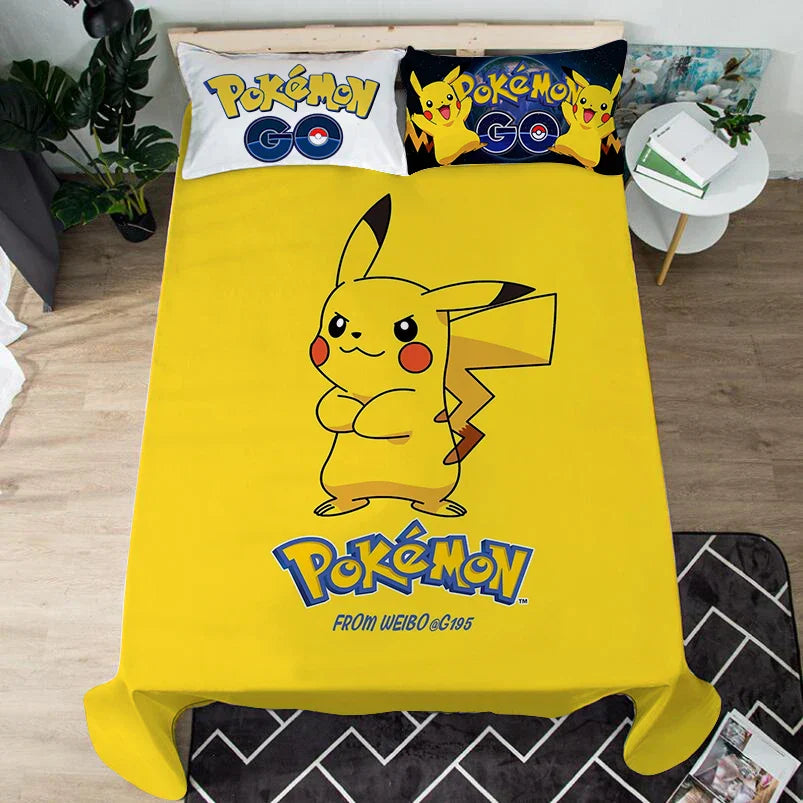 Animation Derivatives Keeppley Pokemon Pikachu Bed Flat Sheet