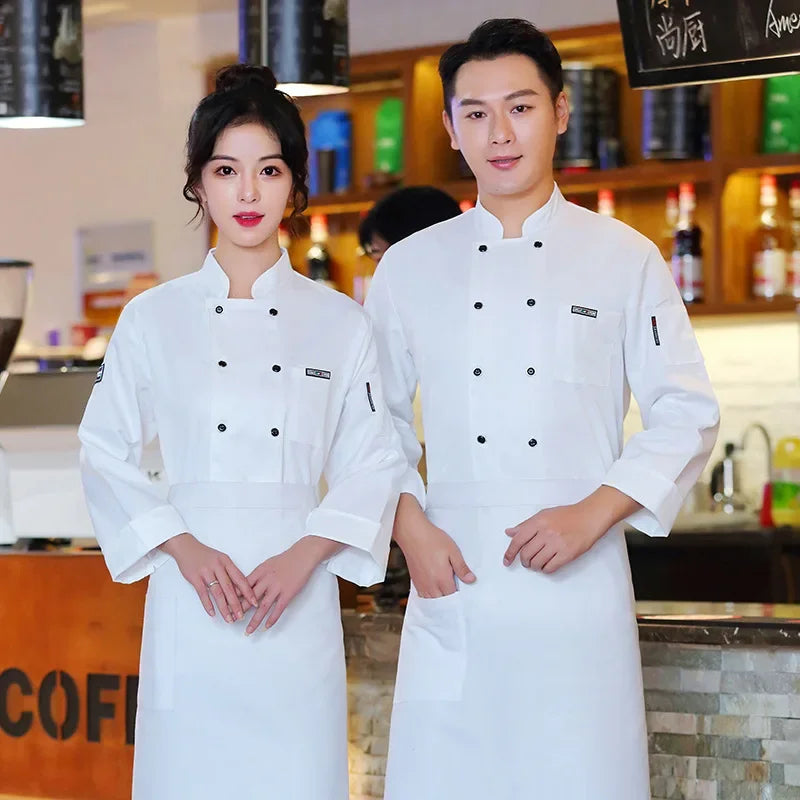 Breathable Mesh Chef Uniform Longsleeved for Men and