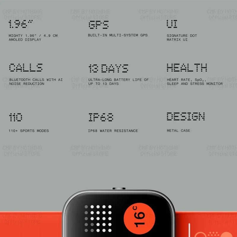 Global Version CMF by Nothing Watch Pro 1.96"