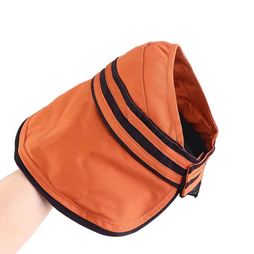 Woman Handmade UV-resistant Big Brim Striped Hollow Women